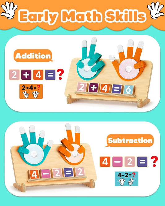 Montessori Learning Toys for 3 4 5 Year Old Gift, Number Counting Block Toy