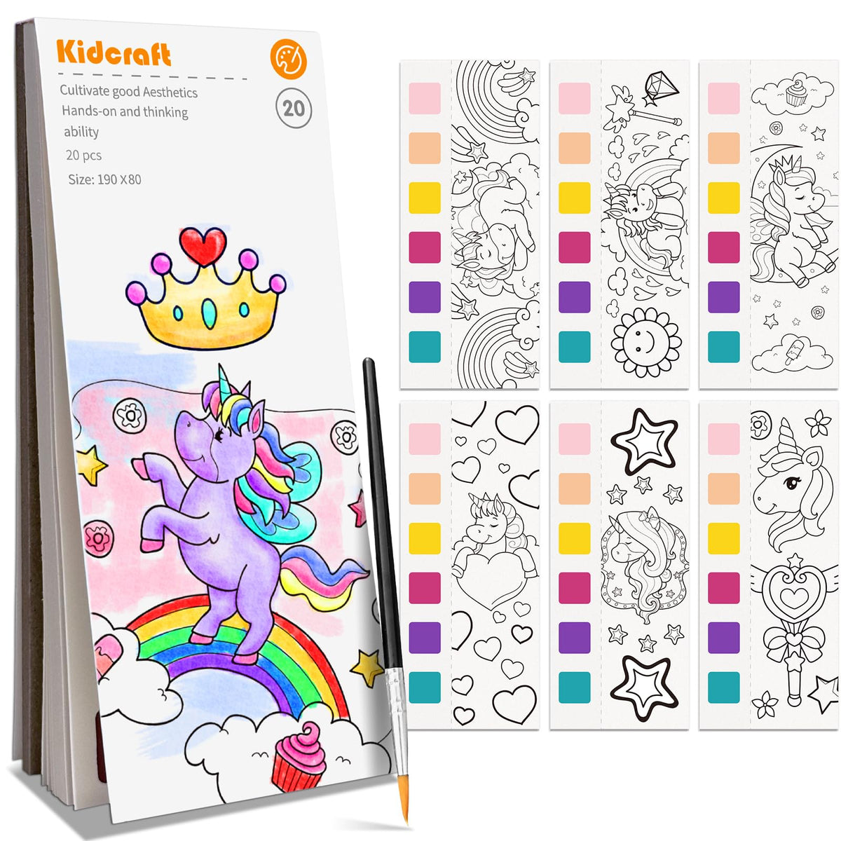 Kidcraft Paint with Water Coloring Books for Toddlers, Ocean Princess
