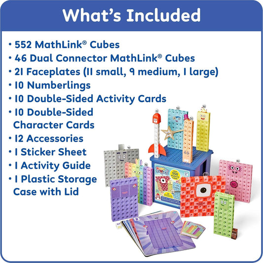 hand2mind Numberblocks Heroes with Zeroes MathLink Cubes Activity Set