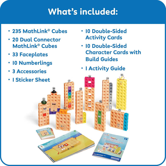 hand2mind MathLink Cubes Numberblocks 21-30 Activity Set, Ages 3+