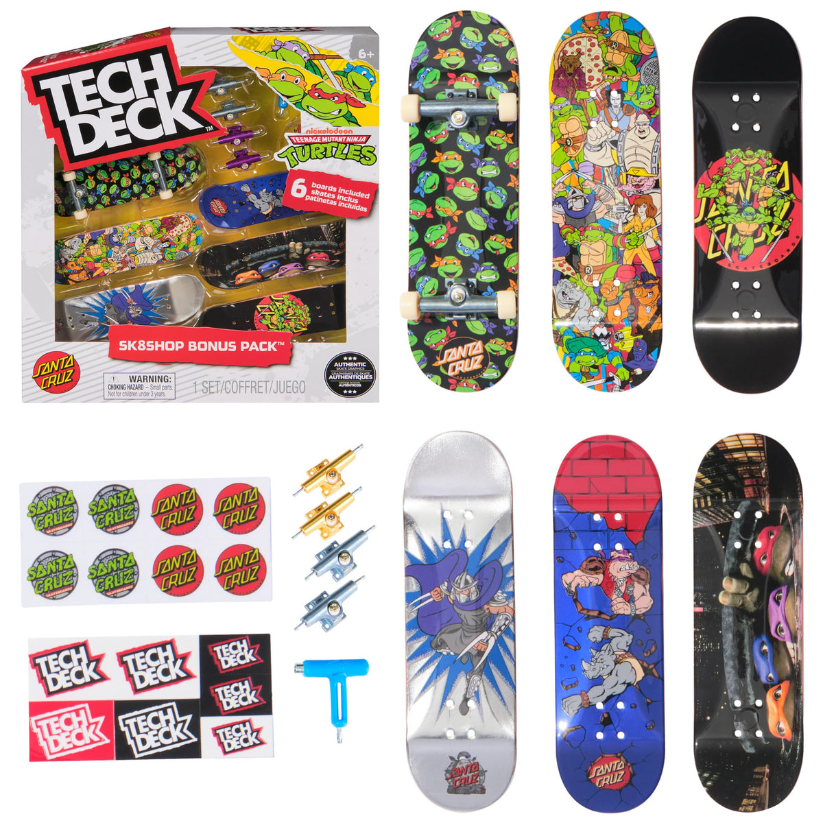 TECH DECK Spongebob Sk8shop Bonus Pack Customizable Fingerboards Set