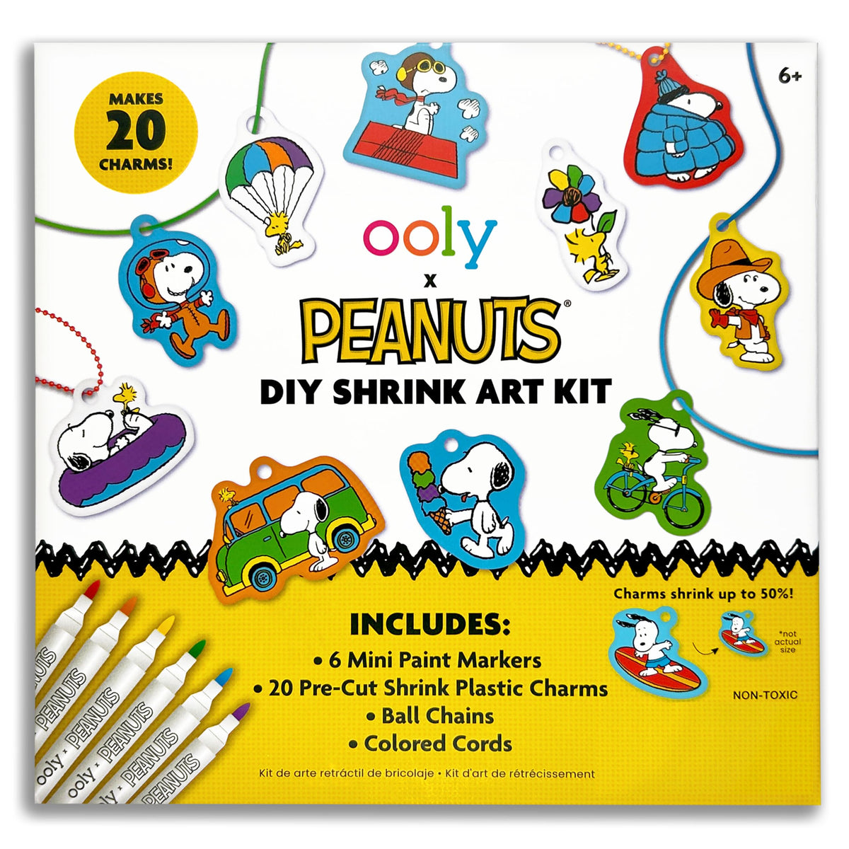 Ooly DIY Shrink Art Charms Kit, 28 Pc – Fun Friends