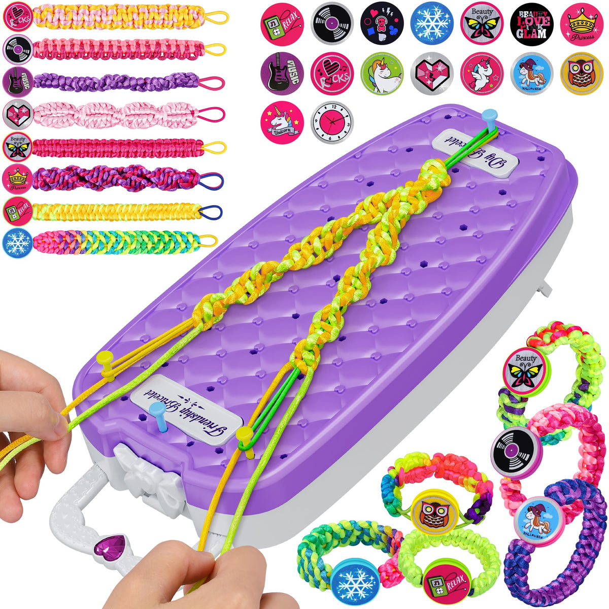 Friendship Bracelet Making Kit for Girls Ages 6-12, DIY Jewelry Craft Toy