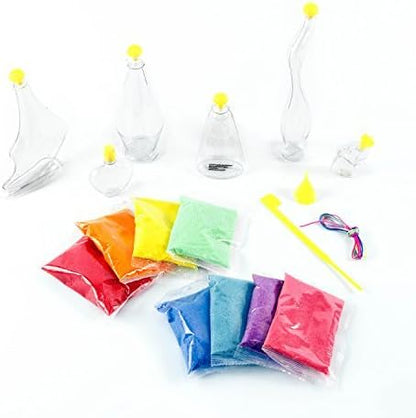 Made By Me Create Your Own Sand Art, 4 Sand Bottles & 2 Pendent Bottles with 8 Bright Sand Colors, Designing Tool & More, Great Staycation or Birthday Party Activity for Kids Ages 6, 7, 8, 9