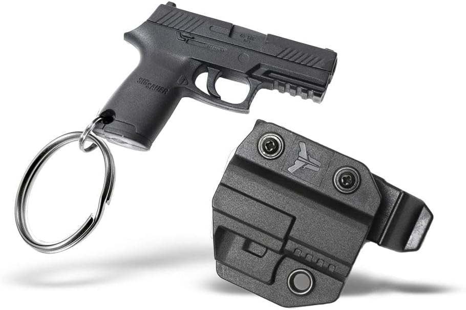 Blade-Tech Mini Pistol Shaped Keychain with Holster and Belt Clip Holsters