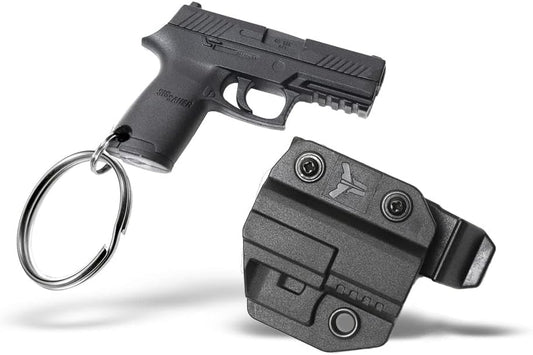 Blade-Tech Mini Pistol Shaped Keychain with Holster and Belt Clip Holsters