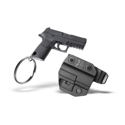 Blade-Tech Mini Pistol Shaped Keychain with Holster and Belt Clip Holsters