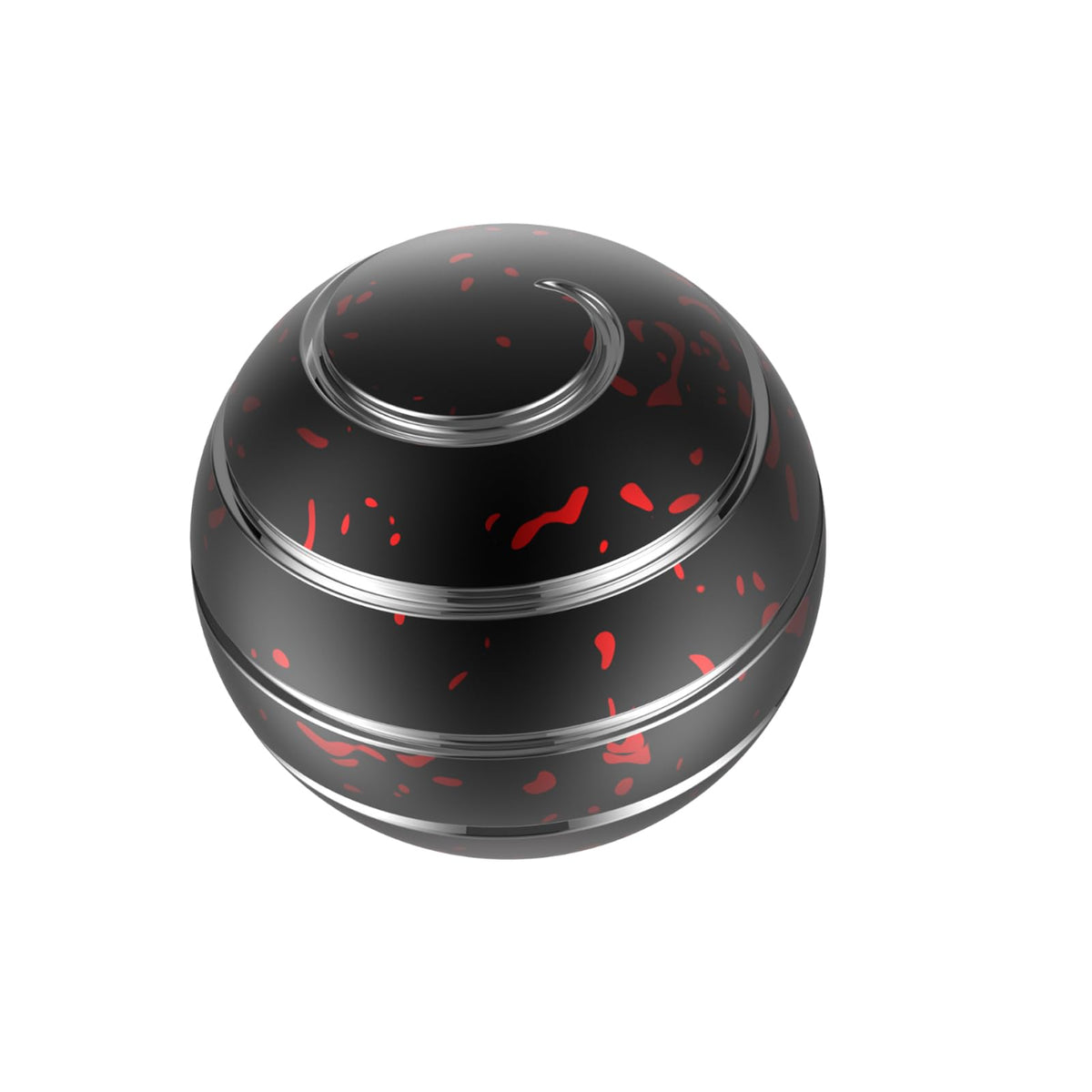 Kinetic Spinning Desk Toy Metal Fidgets ADHD 1.54in Rainbow Silver
