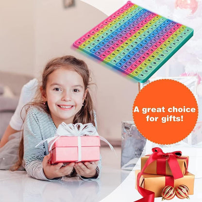 Multiplication Game Table 12 X 12 Math Flash Cards 3rd Grade Fingertip Fidget POP Toy Board Create a Variety of Multiplication additions for Teachers，Educational Science Kits