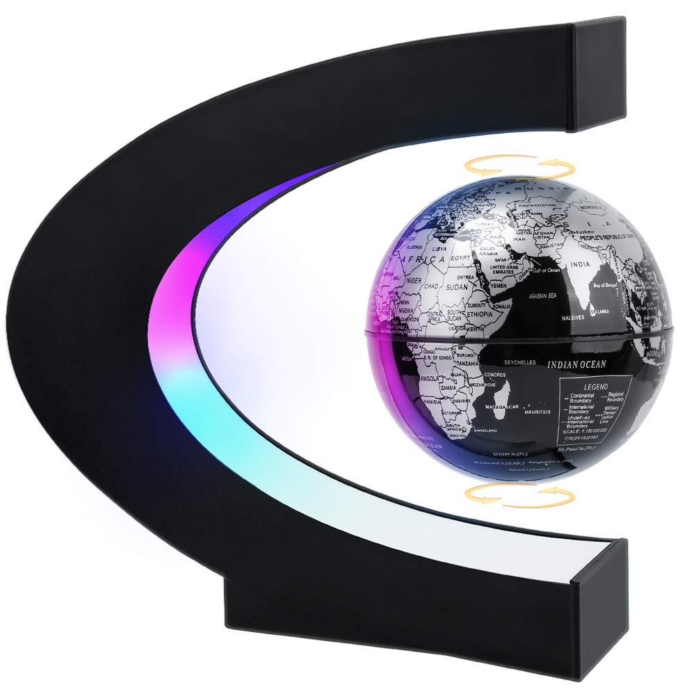 Magnetic Levitating Globe with LED Light | Cool Tech Gift for Men Father