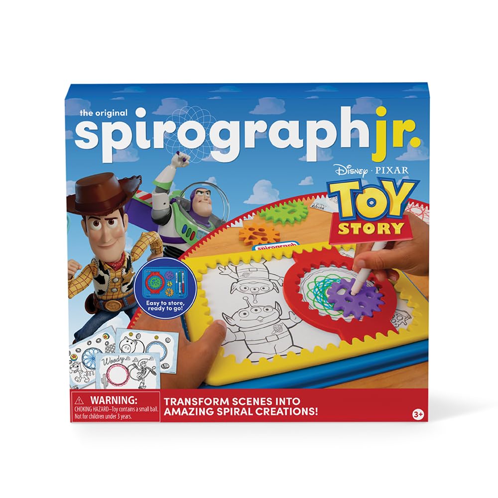 Spirograph Jr. — Jumbo Sized Gears Classic Retro Toy For Spiral Drawing Art Design Toy Kit for Smaller Hands — For Kids Ages 3 and Up