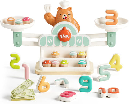 TOP BRIGHT Balance Counting Math Game, STEM Educational Toy for Ages 3-5