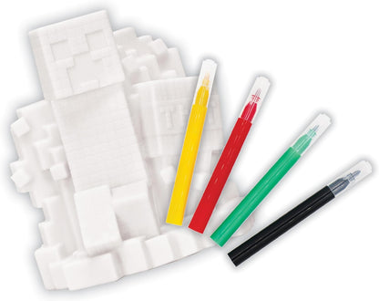 Tara Toys Minecraft Design A Vinyl™ Toy Figure with Washable Markers, 5-Pieces, 3 Years and Up - Creeper