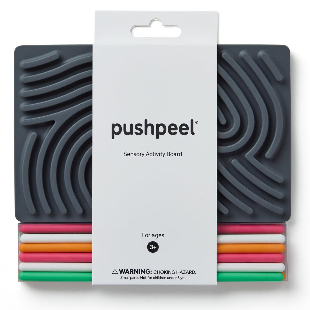 Pushpeel Sensory Activity Board: Silicone Fidget Toy for Calming, Stress, Anxiety, ADHD & Autism | Silent, No Mess | Kids 3+ & Adults | Includes Portable Travel Bag & 11 Strings