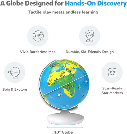 PlayShifu Orboot Earth – Interactive AR World Globe for Kids: 1000+ Facts on Animals, Places & Monuments | Tech-Powered STEM Learning Toy & Gift, Ages 4–10