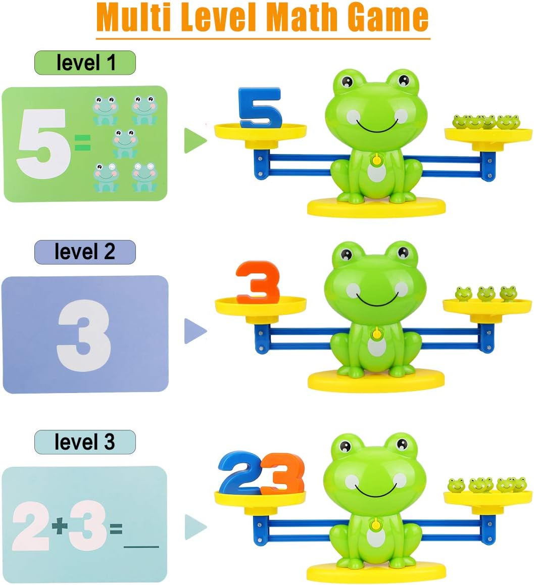 Montessori Toys for 3 Year Old: Frog Math Games Educational and Leaning Toy