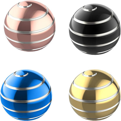 Kinetic Spinning Desk Toy Metal Fidgets ADHD 1.54in Rainbow Silver
