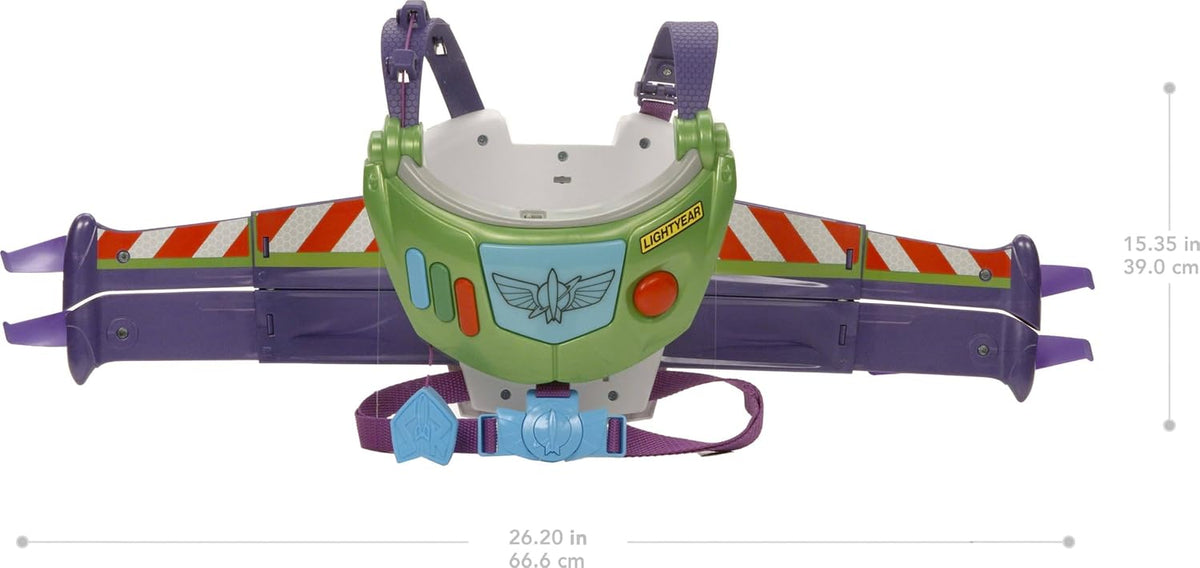 Mattel Disney and Pixar Toy Story 5 Hi-Tech Space Ranger Jetpack, Kids Role Play Gear, Wings Transform, Lights & Sounds, Adjustable Strap
