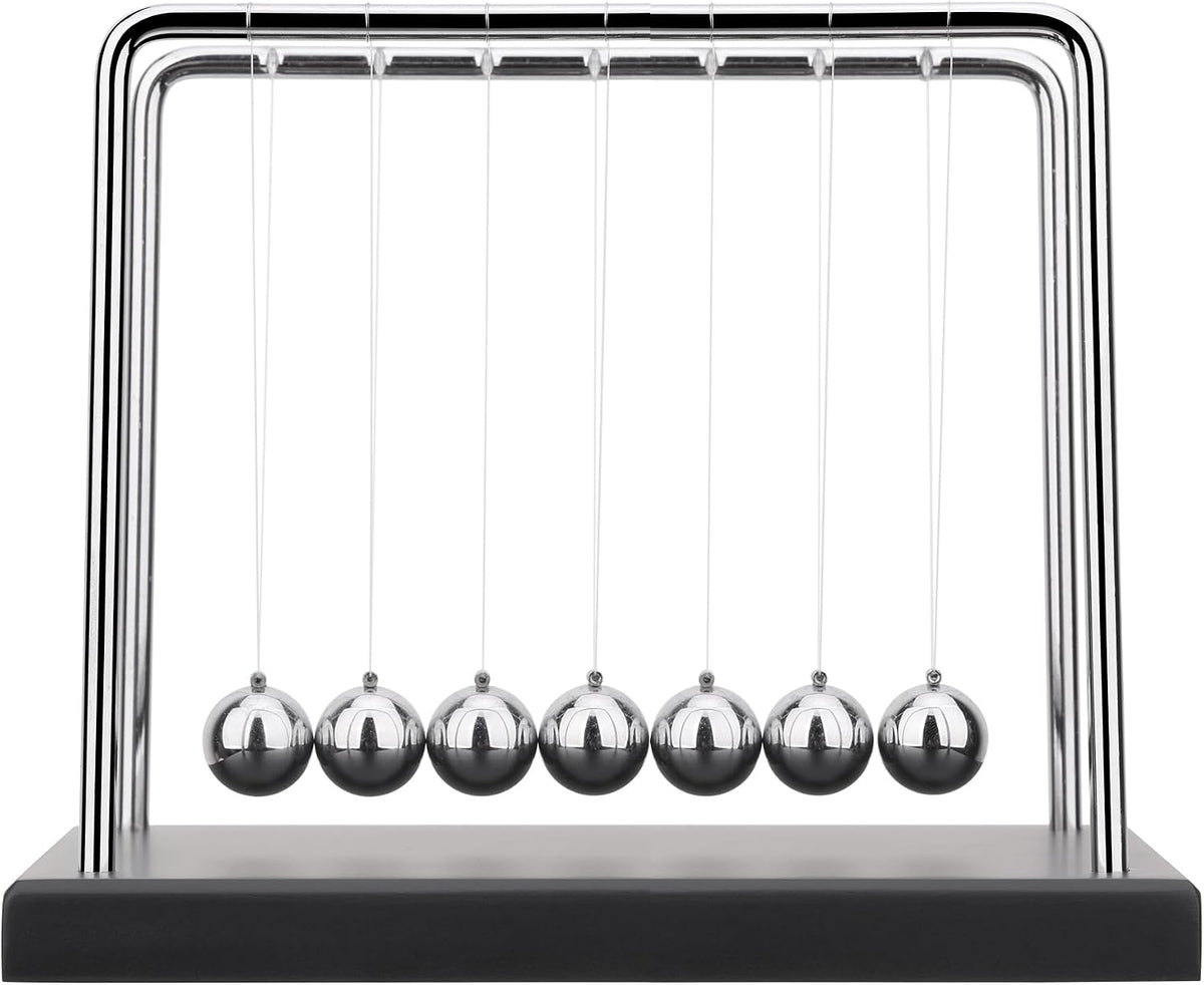 QLKUNLA Newtons Cradle Balance Balls Science Physics Gadget Desktop Decoration Kinetic Motion Toy for Home and Office(7 Beads) (7 Beads)