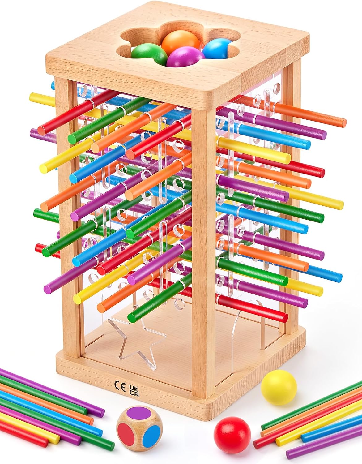 Montessori Wooden Board Game, Educational Math Toy for Kids Ages 4-6