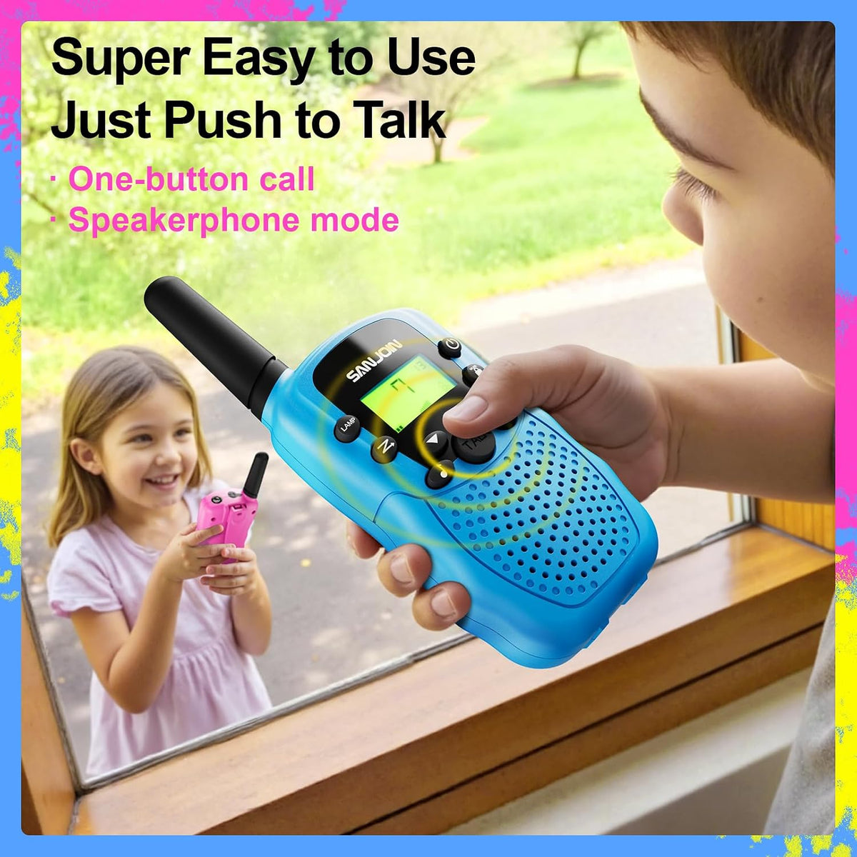 Walkie Talkies for Kids Games Outdoor Toys for 3-12 Year Old Boys Girls, 3 Miles Long Range Walkie Talkie to Camping Hiking, 4 Year Old Girl Birthday Gifts for 3 4 5 6 7 8 9 Year Old Boy Girl Gift