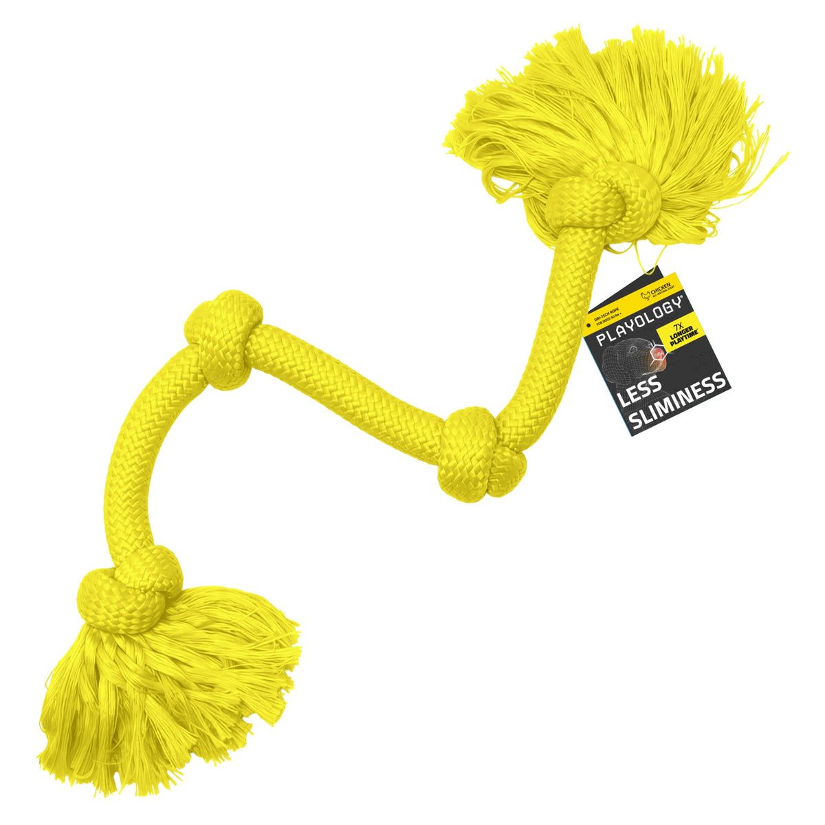 Playology Tug Rope Dog Toys for Large Dogs - Jumbo, Peanut Butter Scent