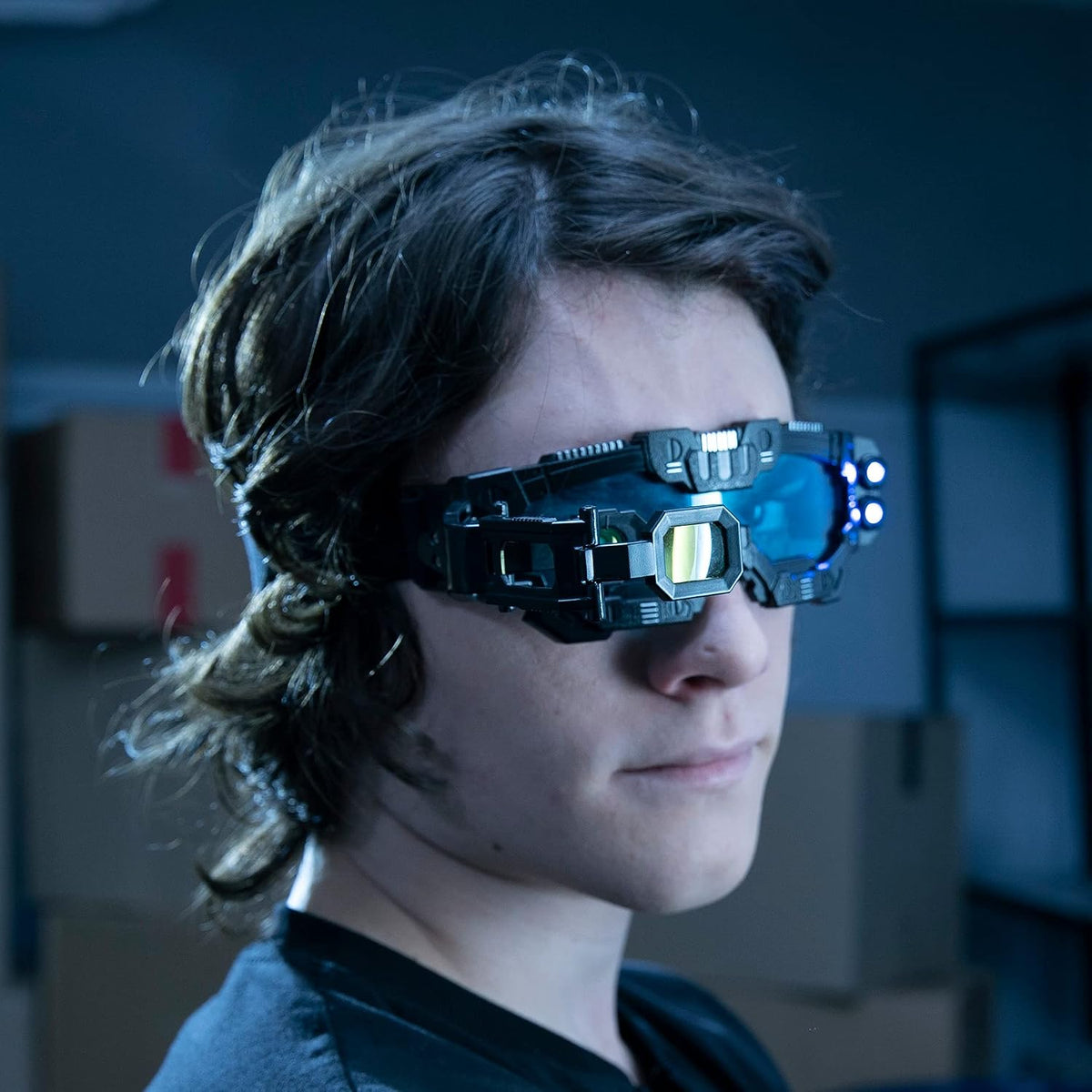 SpyX / Night Mission Goggles - Spy Kids Goggles Toy + LED Light Beams + Flip Out Scope. Adjustable Spy Lens/Glasses/Eyewear Toy Gadget for Junior Secret Agent Role Play in The Dark