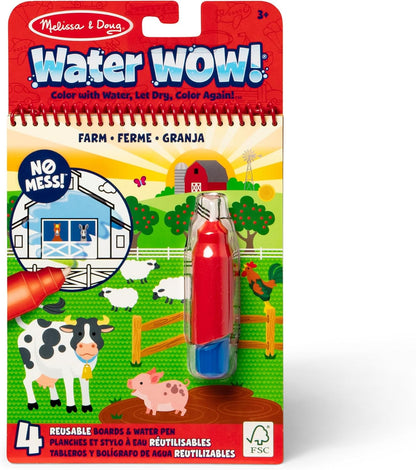 Melissa & Doug On the Go Water Wow! Farm Reusable Coloring Book Toy