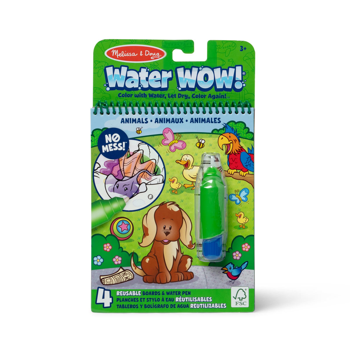 Melissa & Doug On the Go Water Wow! Farm Reusable Coloring Book Toy