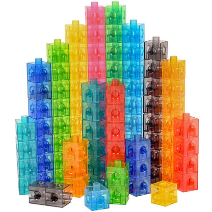 edxeducation Linking Cubes, Set of 100, Counting Cubes, Color Sorting Toys