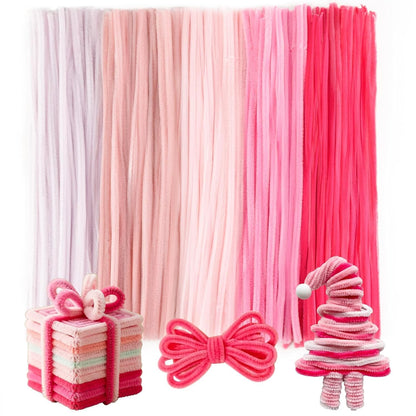 Caydo 200PCS Thick Pipe Cleaners Craft, 20 Colors Chenille Stems