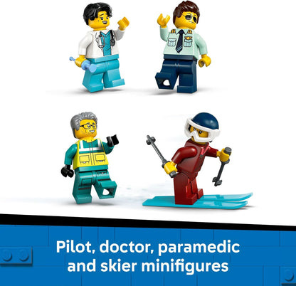 LEGO City Emergency Air Ambulance Airplane Building Toy for Kids - Pretend Play Rescue Airplane Model for Boys & Girls, Ages 6+ - Building Blocks W/Hero Minifigures - Gift Idea for Birthdays - 60465