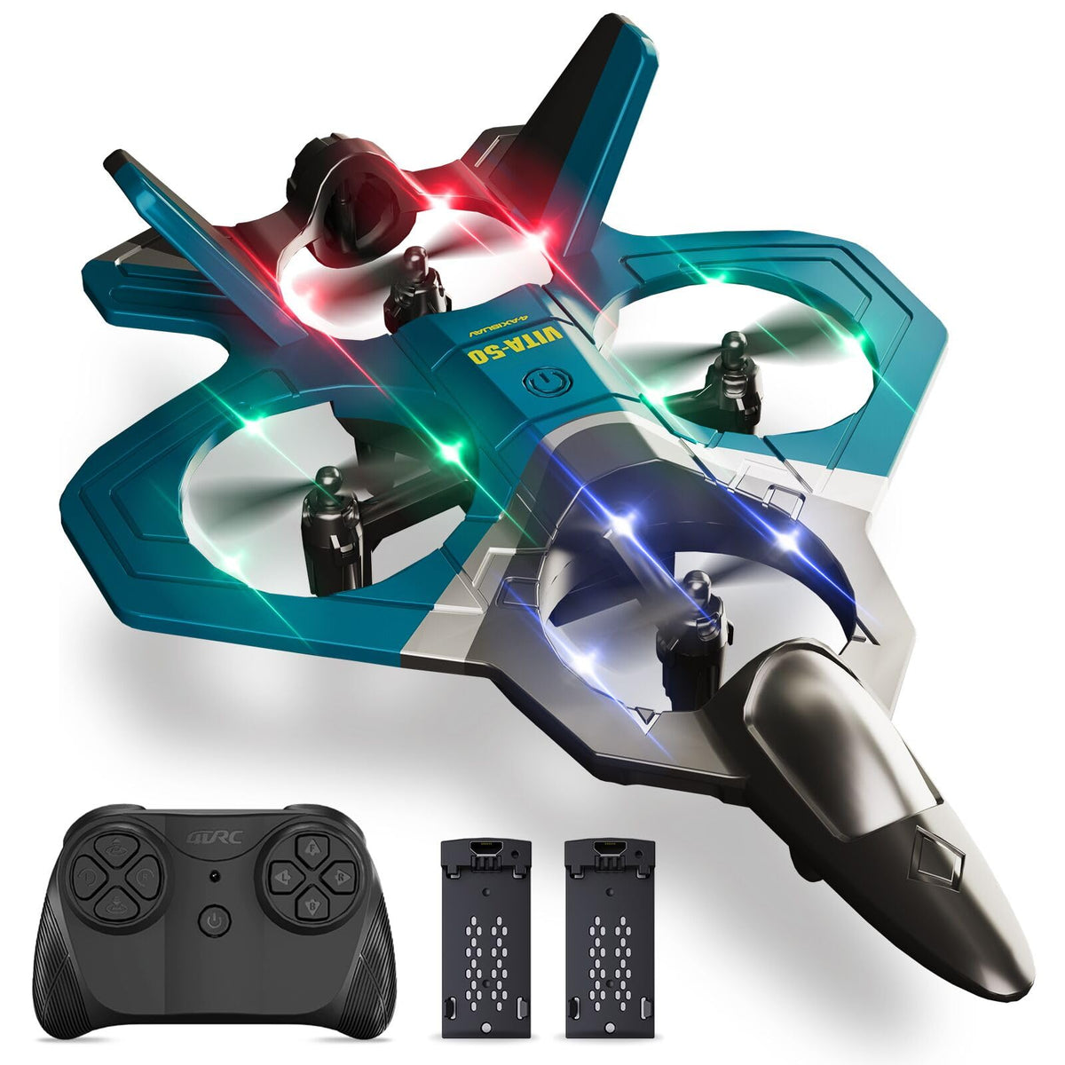 4DRC RC Planes Remote Control Airplanes for Kids Adults,Black,2Batteries