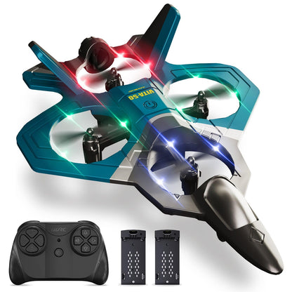 4DRC RC Planes Remote Control Airplanes for Kids Adults,Black,2Batteries