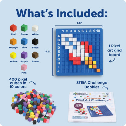 Learning Resources Pixel Art Challenge The Original STEM Pixel Art