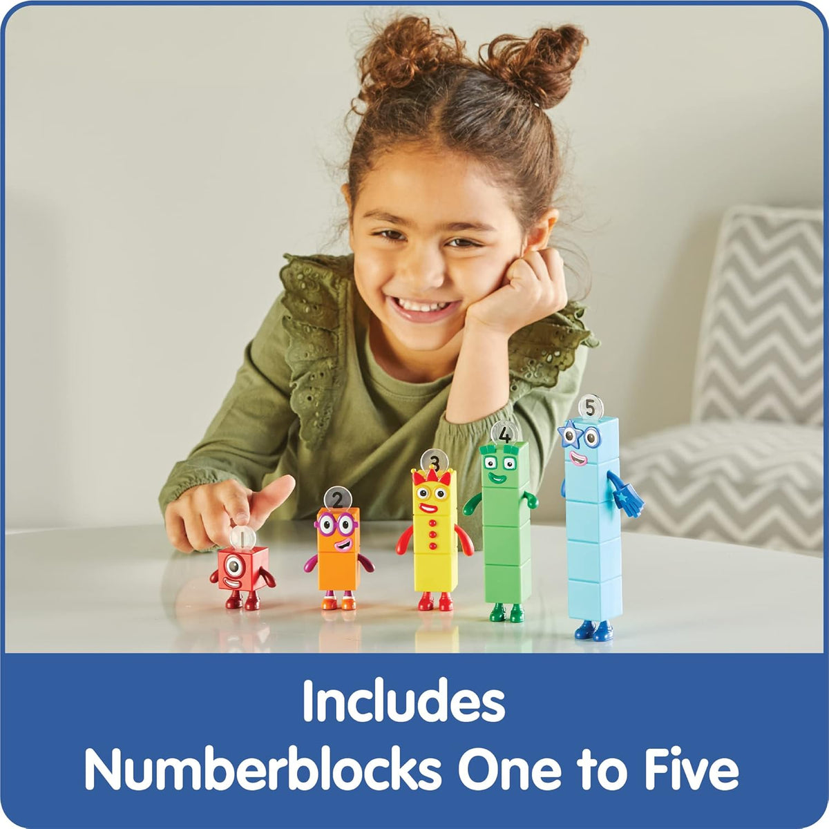 hand2mind Numberblocks Friends One to Five, Math Toys, 5 Pieces, Ages 3+
