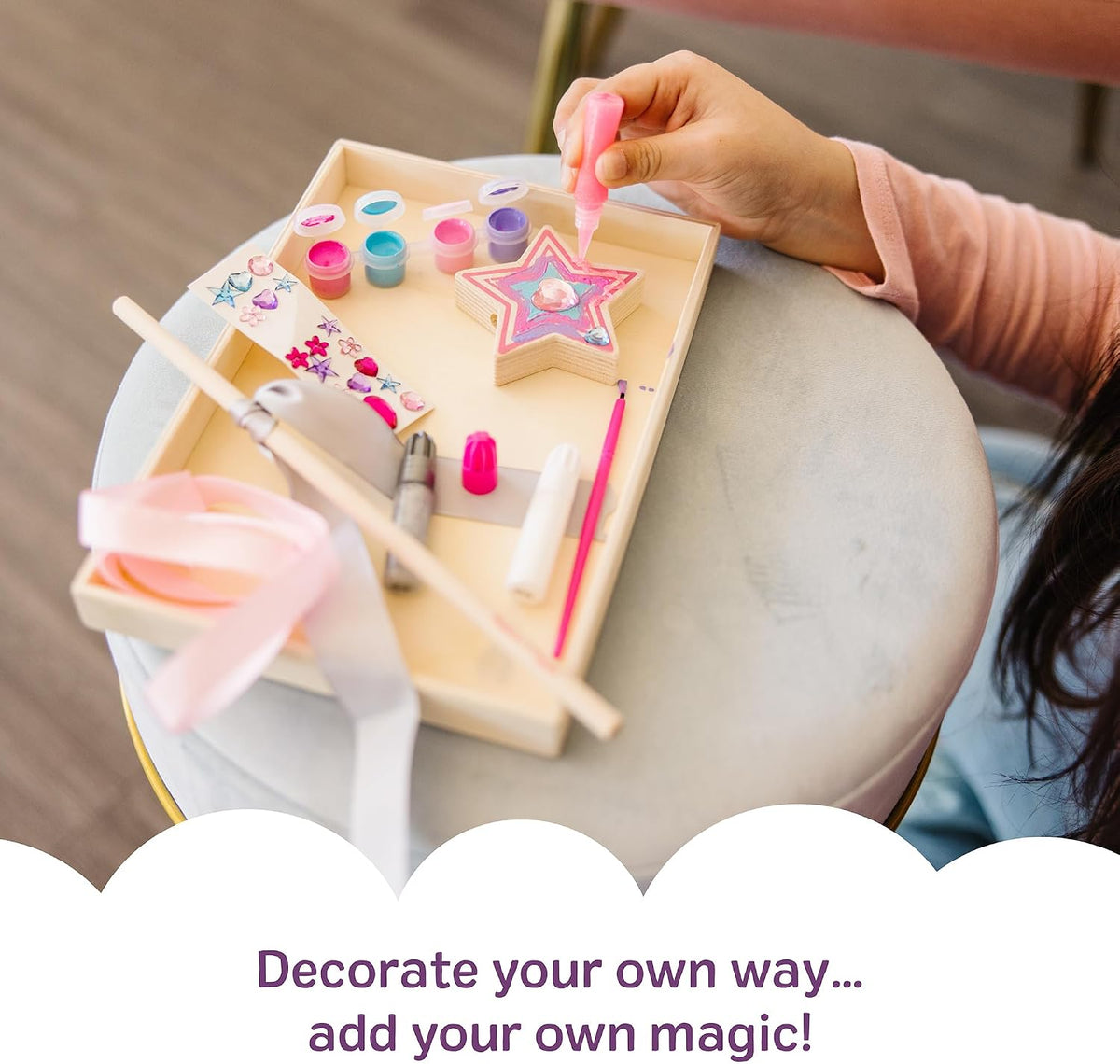 Melissa & Doug Created by Me Princess Wand Wooden Craft Kit