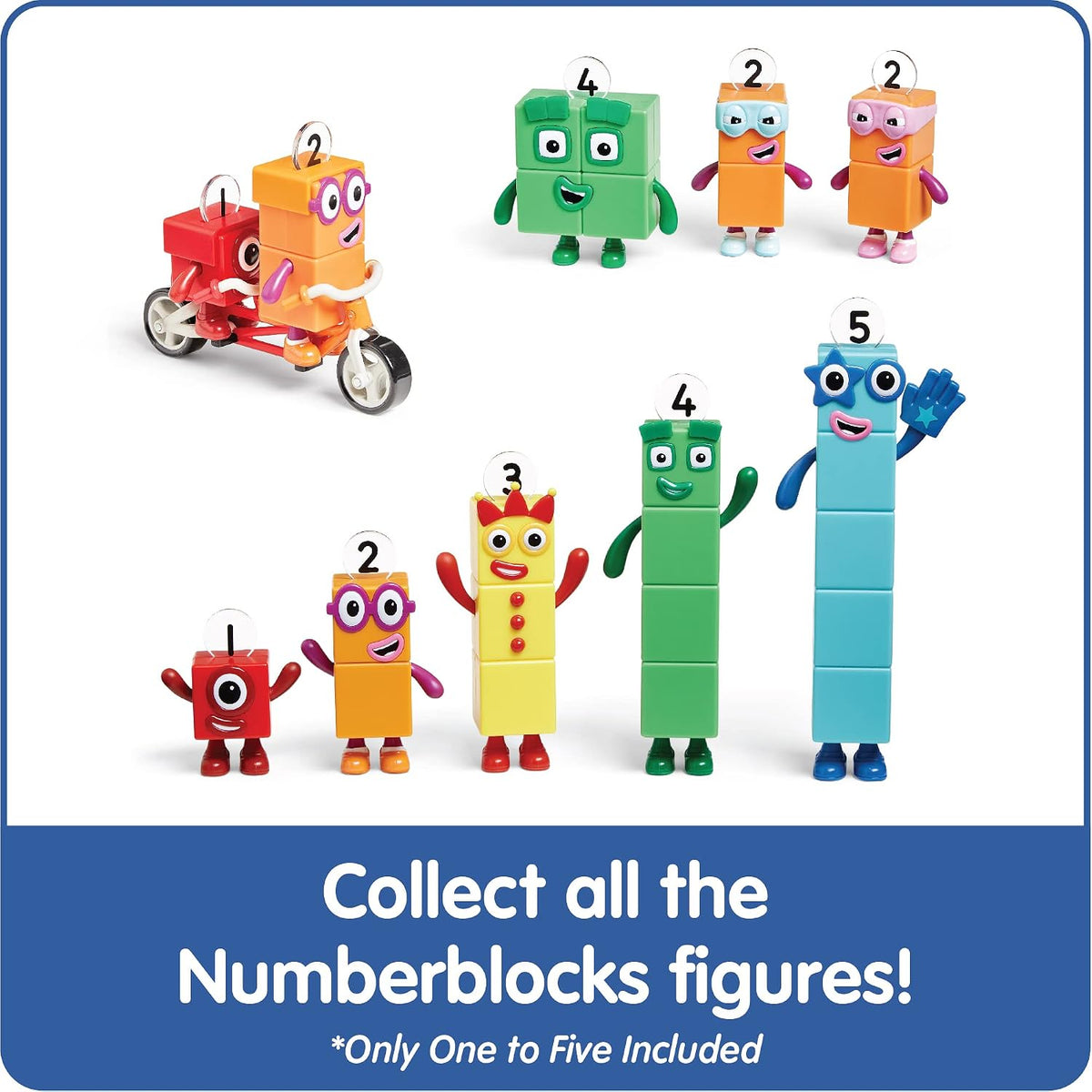hand2mind Numberblocks Friends One to Five, Math Toys, 5 Pieces, Ages 3+