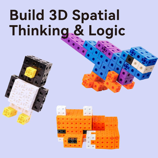Dotimo 100PCS Math Linking Cubes, Math Cubes for Kids Ages 4-8, Counting Snap Cubes Manipulatives with 10 Colors, Preschool Learning Activities, Classroom Supplies & Homeschool (100-Cubes)