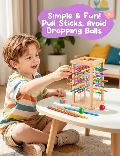 Montessori Wooden Board Game, Educational Math Toy for Kids Ages 4-6