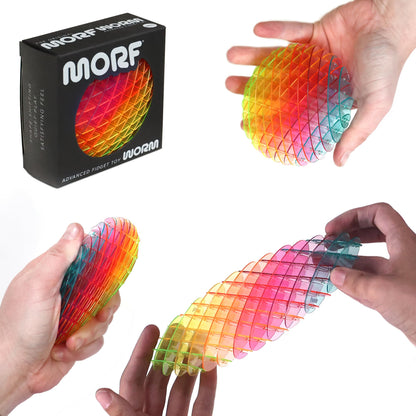 Morf Worm 3D Sensory Fidget Toy for Kids and Adults, Green, Small