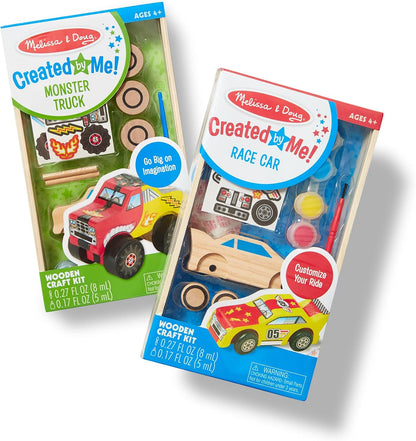 Melissa & Doug Created by Me 2-Pack Wooden Vehicle Craft Kit