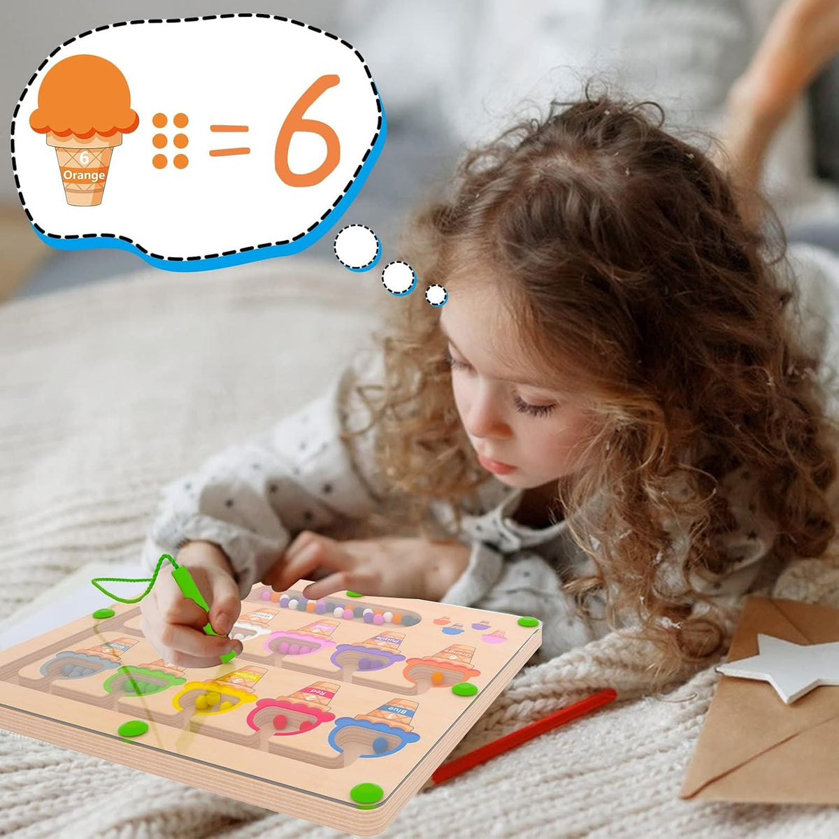 MTYOKILN Magnetic Color & Number Maze - Montessori Toys for 3 4 5 Year Old