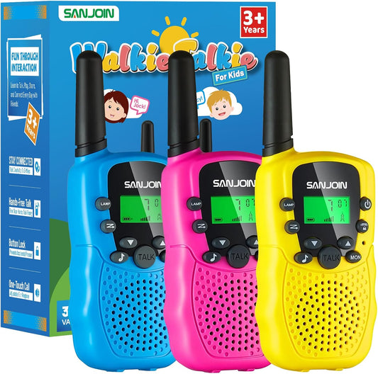 Walkie Talkies for Kids Games Outdoor Toys for 3-12 Year Old Boys Girls, 3 Miles Long Range Walkie Talkie to Camping Hiking, 4 Year Old Girl Birthday Gifts for 3 4 5 6 7 8 9 Year Old Boy Girl Gift