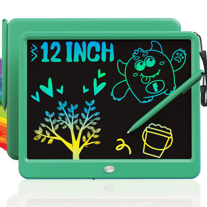 TEKFUN LCD Writing Tablet for Kids, 10-inch Coloring Drawing Pad, Mess Free Doodle Board, Airplane Travel Toys for Boys and Toddlers, Road Trip Essentials, Gifts for 3 4 5 6 7 8 Year Old Girls (Pink)