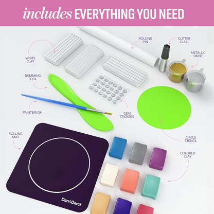 Craft 'n Clay - Jewelry Dish Making Kit for Kids 8-14 Years - DIY Crafts