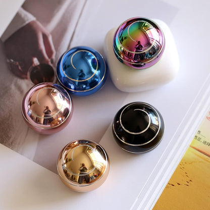 Kinetic Spinning Desk Toy Metal Fidgets ADHD 1.54in Rainbow Silver
