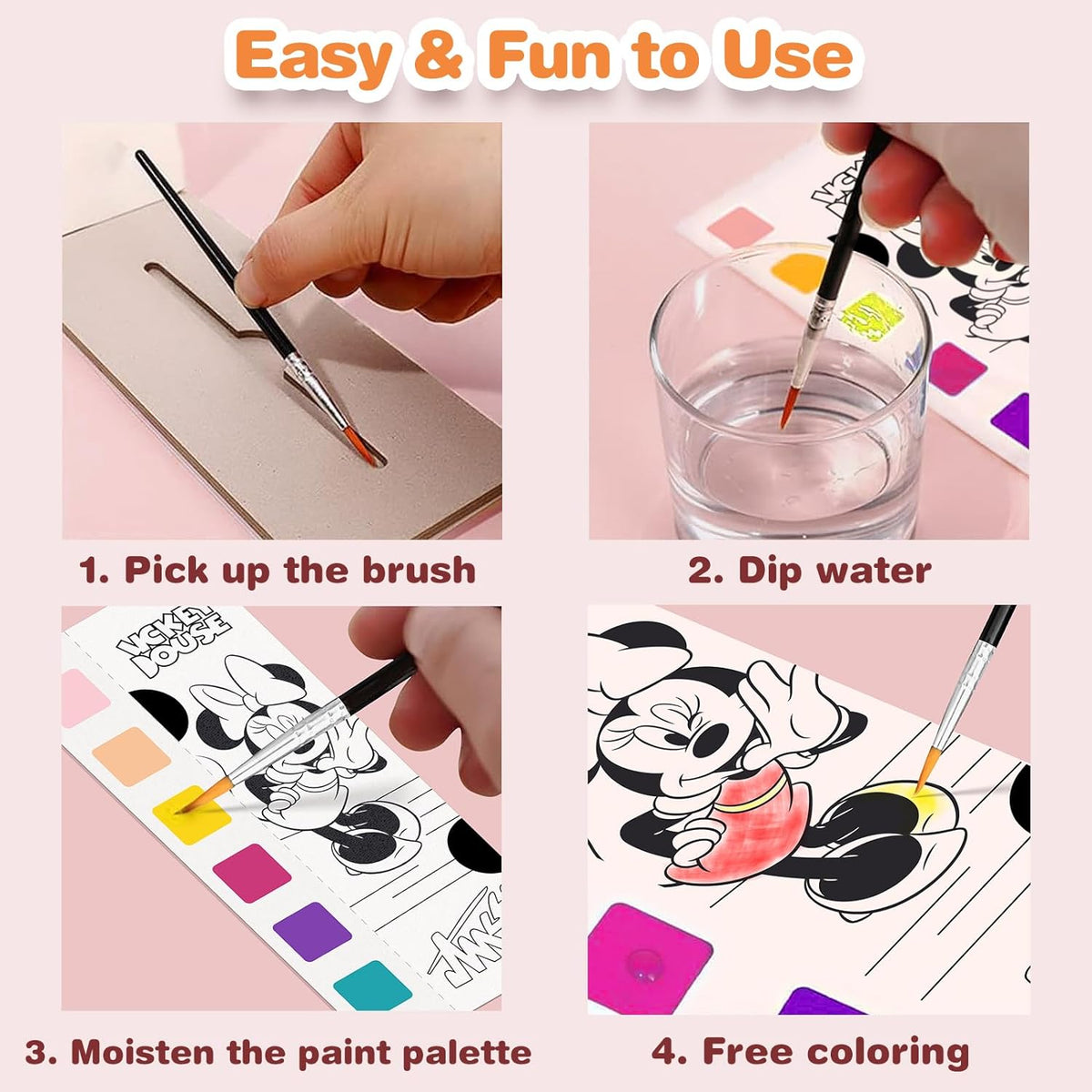 Kidcraft Paint with Water Coloring Books for Toddlers, Ocean Princess