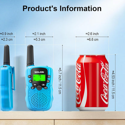 Walkie Talkies for Kids Games Outdoor Toys for 3-12 Year Old Boys Girls, 3 Miles Long Range Walkie Talkie to Camping Hiking, 4 Year Old Girl Birthday Gifts for 3 4 5 6 7 8 9 Year Old Boy Girl Gift