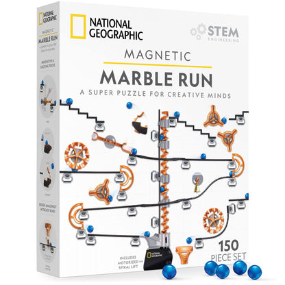 National Geographic Magnetic Marble Run STEM Building Set for Kids